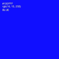 #100FFF - Blue Color Image