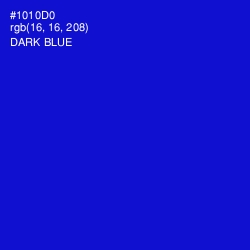 #1010D0 - Dark Blue Color Image