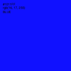 #1011FF - Blue Color Image