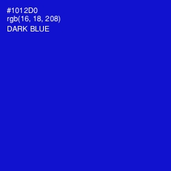 #1012D0 - Dark Blue Color Image