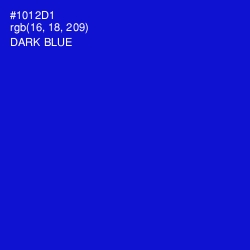 #1012D1 - Dark Blue Color Image