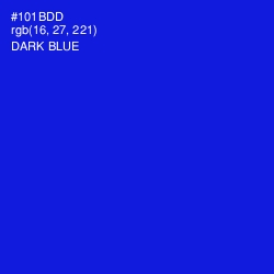 #101BDD - Dark Blue Color Image