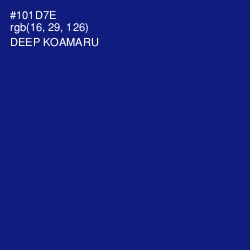 #101D7E - Deep Koamaru Color Image