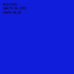 #101EDC - Dark Blue Color Image