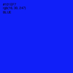 #101EF7 - Blue Color Image