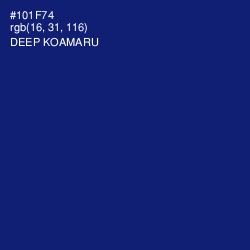 #101F74 - Deep Koamaru Color Image