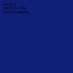 #101F78 - Deep Koamaru Color Image