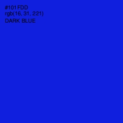 #101FDD - Dark Blue Color Image