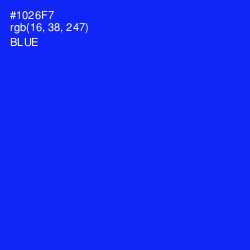 #1026F7 - Blue Color Image