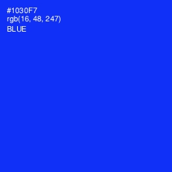 #1030F7 - Blue Color Image