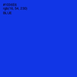 #1036E6 - Blue Color Image