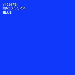 #1039FB - Blue Color Image