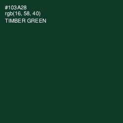 #103A28 - Timber Green Color Image