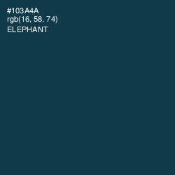 #103A4A - Elephant Color Image