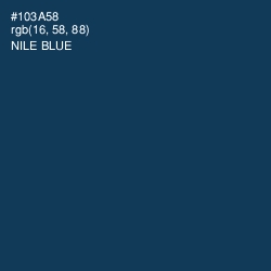 #103A58 - Nile Blue Color Image