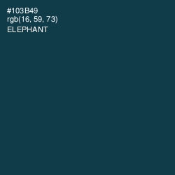 #103B49 - Elephant Color Image