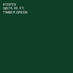 #103F29 - Timber Green Color Image