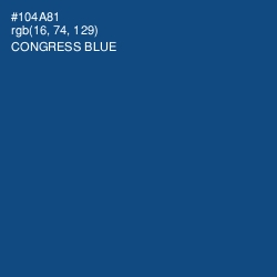 #104A81 - Congress Blue Color Image