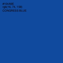 #104A9E - Congress Blue Color Image