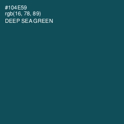 #104E59 - Deep Sea Green Color Image