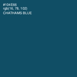 #104E66 - Chathams Blue Color Image