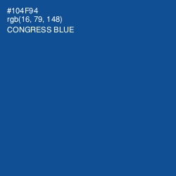 #104F94 - Congress Blue Color Image