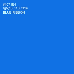 #1071E4 - Blue Ribbon Color Image