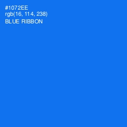 #1072EE - Blue Ribbon Color Image