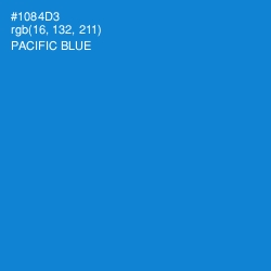 #1084D3 - Pacific Blue Color Image