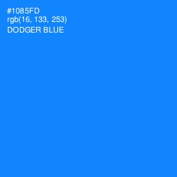 #1085FD - Dodger Blue Color Image