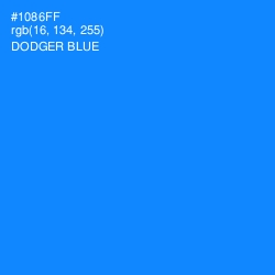 #1086FF - Dodger Blue Color Image