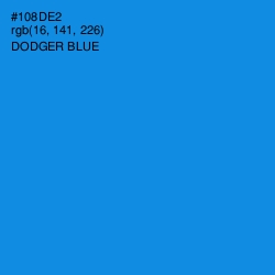 #108DE2 - Dodger Blue Color Image