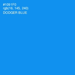 #1091F0 - Dodger Blue Color Image