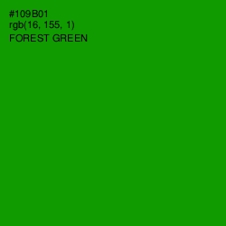 #109B01 - Forest Green Color Image