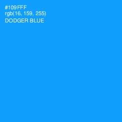 #109FFF - Dodger Blue Color Image