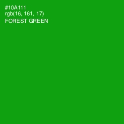 #10A111 - Forest Green Color Image