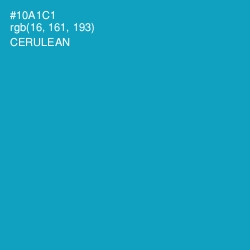 #10A1C1 - Cerulean Color Image