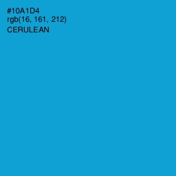 #10A1D4 - Cerulean Color Image