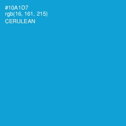 #10A1D7 - Cerulean Color Image