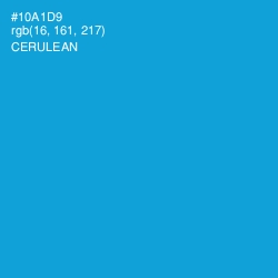 #10A1D9 - Cerulean Color Image