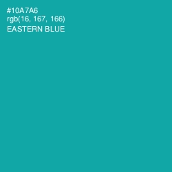 #10A7A6 - Eastern Blue Color Image
