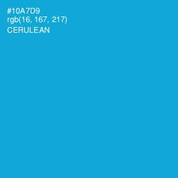 #10A7D9 - Cerulean Color Image