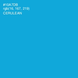 #10A7DB - Cerulean Color Image