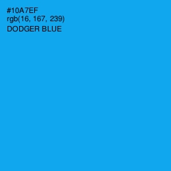 #10A7EF - Dodger Blue Color Image