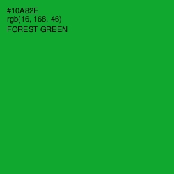 #10A82E - Forest Green Color Image