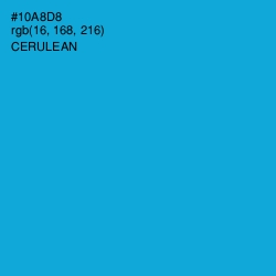 #10A8D8 - Cerulean Color Image