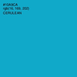 #10A9CA - Cerulean Color Image