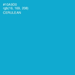 #10A9D0 - Cerulean Color Image