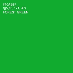#10AB2F - Forest Green Color Image