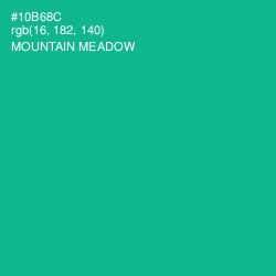 #10B68C - Mountain Meadow Color Image